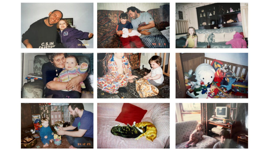 A collage of family photos